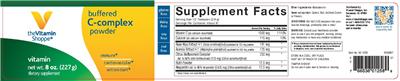 Photo of the The Vitamin Shoppe Buffered C-Complex Powder label