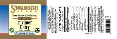 Photo of the Swanson Ultra n-zimes Dairy label