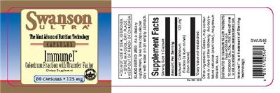 Photo of the Swanson Ultra Immunel 125 mg label