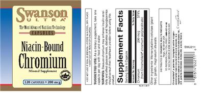 Photo of the Swanson Ultra Niacin-Bound Chromium 200 mcg label