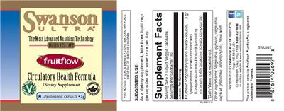 Photo of the Swanson Ultra Circulatory Health Formula 1 g label