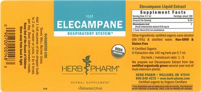 Photo of the Herb Pharm Elecampane label