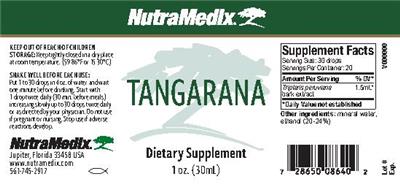Photo of the NutraMedix Tangarana label