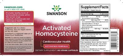Photo of the Swanson Activated Homocysteine label