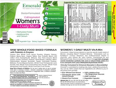 Photo of the Emerald CoEnzymated Women's 1-Daily Multi label