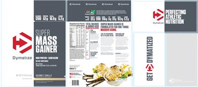 Photo of the Dymatize Super Mass Gainer Gourmet Vanilla label