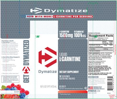 Photo of the Dymatize Liquid L-Carnitine Berry label