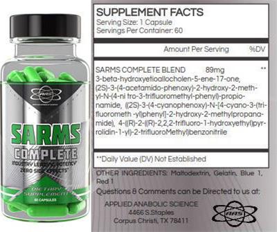 Photo of the AAS Applied Anabolic Science SARMS Complete label