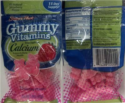 Photo of the Remington Health Products Gummy Vitamins Strawberry Flavor label