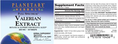 Full Spectrum Valerian Extract 650 mg