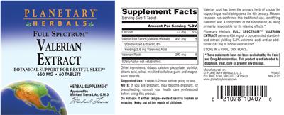 Full Spectrum Valerian Extract 650 mg