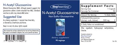 Photo of the Allergy Research Group N-Acetyl Glucosamine label