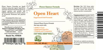 Photo of the Nature's Sunshine Open Heart label