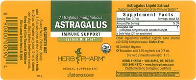 Photo of the Herb Pharm Astragalus label