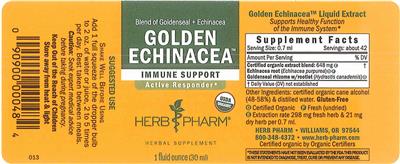 Photo of the Herb Pharm Golden Echinacea label
