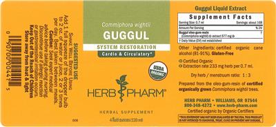 Photo of the Herb Pharm Guggul label