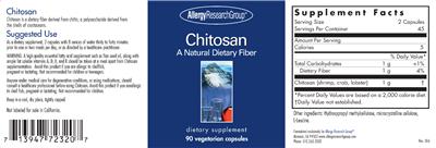 Photo of the Allergy Research Group Chitosan label
