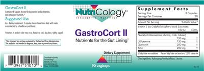 Photo of the NutriCology GastroCort II label
