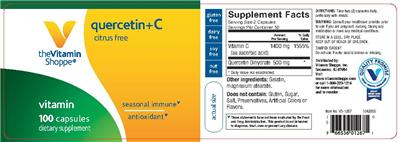 Photo of the The Vitamin Shoppe Quercetin+C label