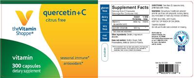 Photo of the The Vitamin Shoppe Quercetin+C label