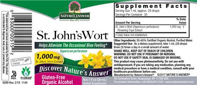 St. John's Wort 1,000 mg Organic Alcohol