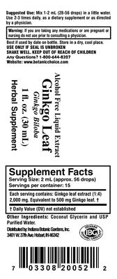 Photo of the Indiana Botanic Gardens Ginkgo Leaf label