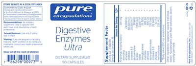 Photo of the Pure Encapsulations Digestive Enzymes Ultra label
