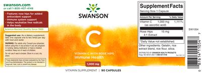 Photo of the Swanson C 1,000 mg label