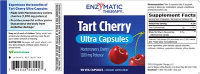 Photo of the Enzymatic Therapy Tart Cherry Ultra Capsules label