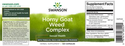 Photo of the Swanson Horny Goat Weed Complex label