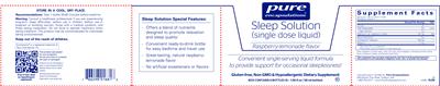 Sleep Solution (Single Dose Liquid) Raspberry-Lemonade Flavor