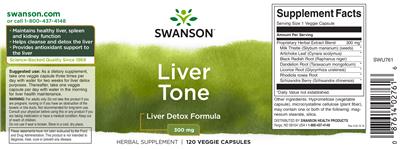 Photo of the Swanson Liver Tone 300 mg label