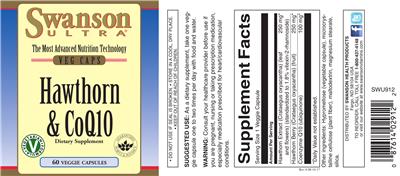 Photo of the Swanson Ultra Hawthorn & CoQ10 label