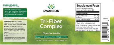 Photo of the Swanson Tri-Fiber Complex label