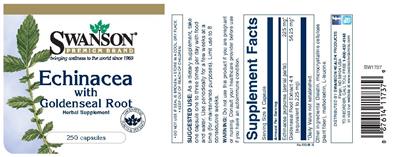 Photo of the Swanson Premium Brand Echinacea with Goldenseal Root label