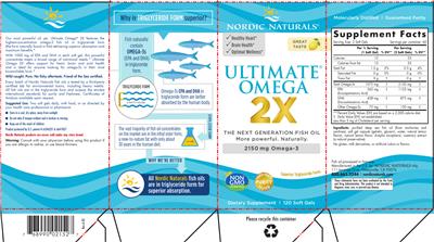 Photo of the Nordic Naturals Ultimate Omega 2X Lemon label