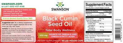Black Cumin Seed Oil 500 mg