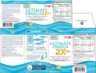 Ultimate Omega 2X Mini Soft Gels Strawberry