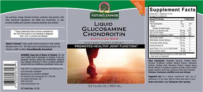 Liquid Glucosamine Chondroitin Orange Flavored