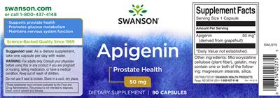Photo of the Swanson Apigenin 50 mg label