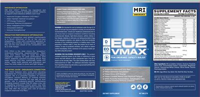 Photo of the MRI Endurance EO2 VMAX label