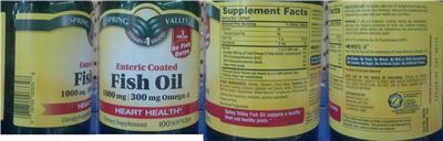 Fish Oil 1000 mg 300 mg Omega -3