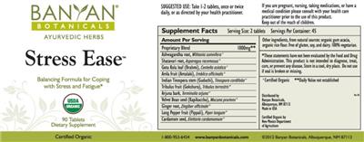 Photo of the Banyan Botanicals Stress Ease label