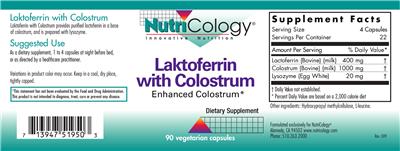Photo of the NutriCology Laktoferrin with Colostrum label