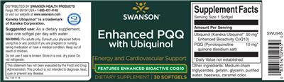 Photo of the Swanson Enhanced PQQ with Ubiquinol label