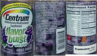 Centrum Flavor Burst Wild Grape Adult Chews