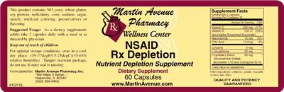 Photo of the Martin Avenue Pharmacy NSAID Rx Depletion label