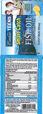 Photo of the Carlson for Teens Smart Catch Norwegian Fish Oil label