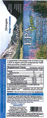 Photo of the Carlson Super EPA Gems label