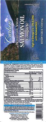 Photo of the Carlson Norwegian, Virgin Salmon Oil Complete label